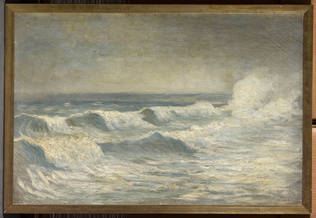 Alphonse Osbert - La Vague à Diélette (Manche)