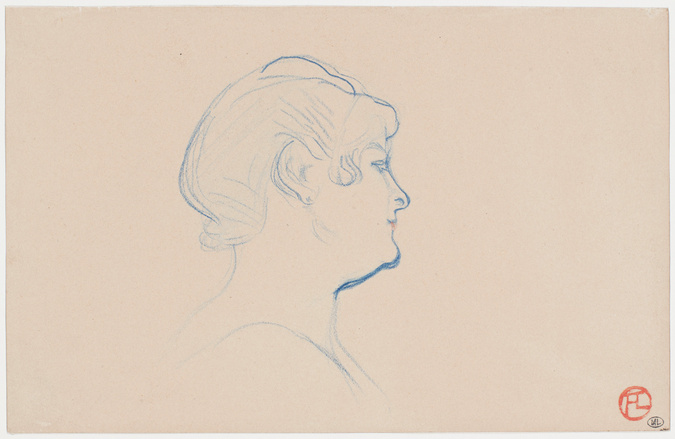 Henri de Toulouse-Lautrec - Tête de femme, de profil à droite