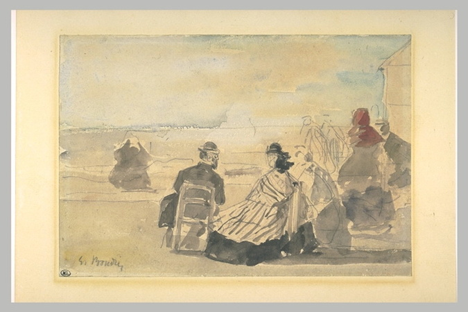 Eugène Boudin - Plage à Trouville