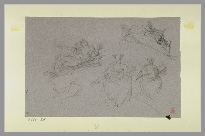 Jean-Baptiste Carpeaux - Cinq études de figures