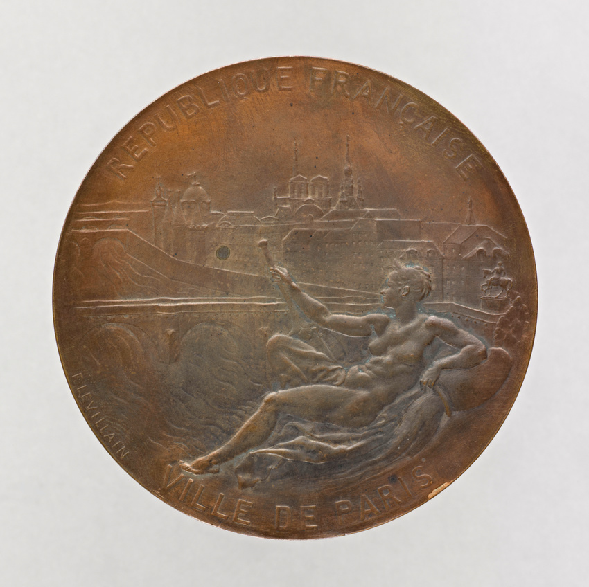 Ferdinand Levillain - Médaille de l'Exposition universelle de 1889, dans son écr...