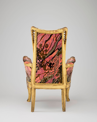 Louis Majorelle - Fauteuil en bergère, décor de fougères