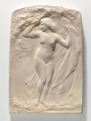 Firmin Michelet - Femme nue debout sous un olivier