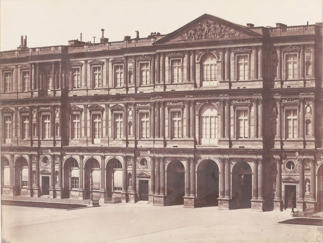 Édouard Baldus - Louvre, la Cour Carrée, face nord