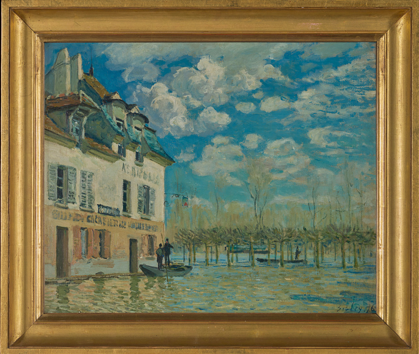 Alfred Sisley - La Barque pendant l'inondation, Port-Marly