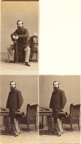 André Adolphe Eugène Disdéri - Lord Eardley en trois poses, un assis, deux en pi...
