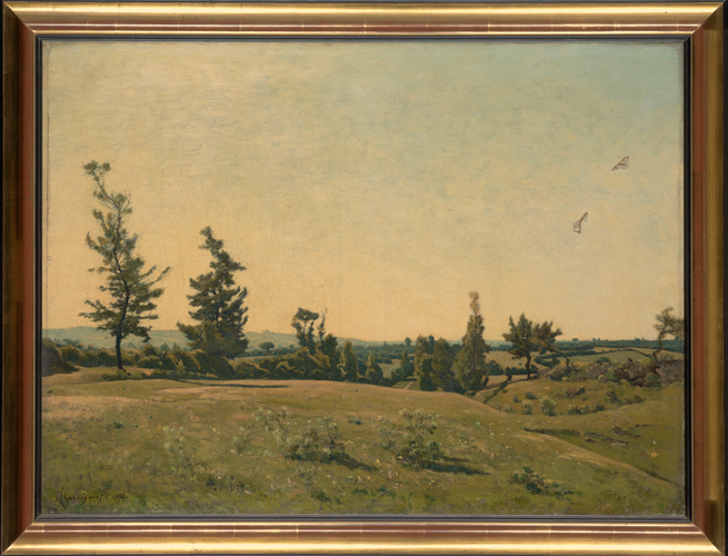 Henri Harpignies - Prairie avec des arbres