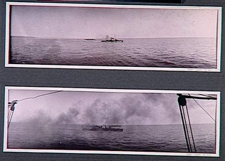 Philippe d' Orléans - Vue prise du yacht du duc d'Orléans : 3 bateaux