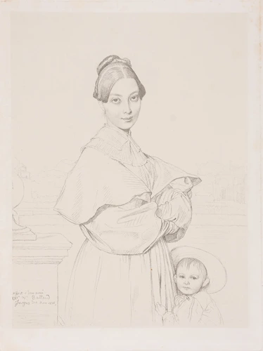 Edmond Duplessis - Mme Victor Baltard et sa fille Paule