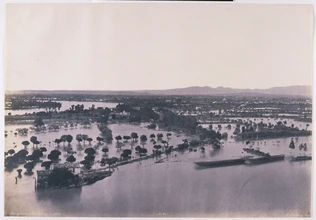 Edouard Baldus - Inondations du Rhône en 1856, à Avignon