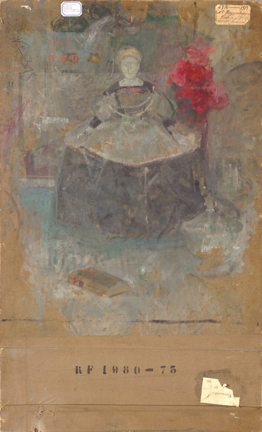 Olga Boznanska - Portrait de Madame D... (recto) ; Portrait de femme (verso)