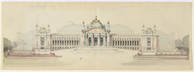 Louis Pille - Exposition universelle de 1900, projet pour le Grand Palais