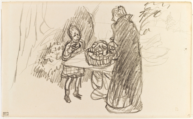 Pierre Bonnard - Femme âgée et petite fille