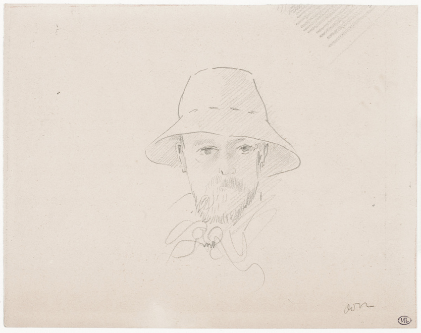 Odilon Redon - Portrait de l'artiste au chapeau de paille