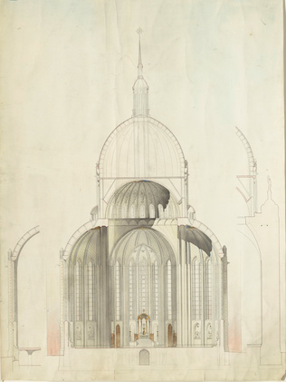 Alphonse Gosset - Sainte-Clotilde de Reims, coupe transversale
