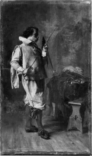 Homme choisissant son épée, époque de Louis XIII - Ernest Meissonier