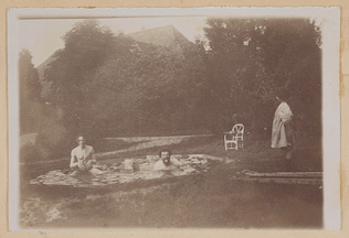 Pierre Bonnard - Claude Terrasse, Henri Jacotot et Charles Bonnard au Grand-Lemp...