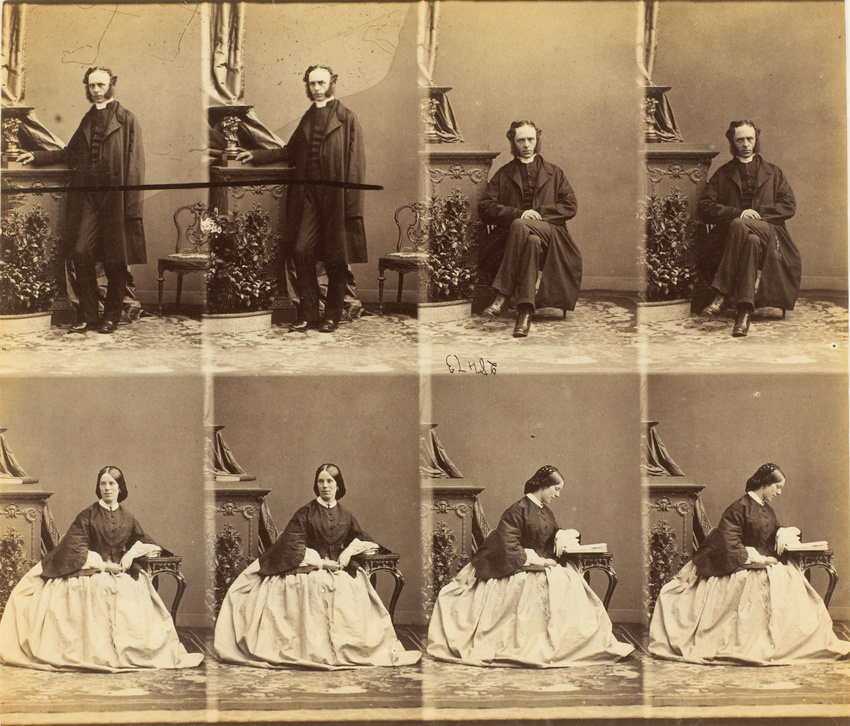 André Adolphe Eugène Disdéri - M. James Erasmus et Lady Ewart en huit poses, qua...