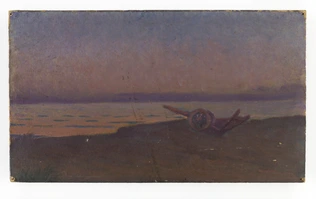 Alphonse Osbert - Charrue au bord de la mer (Manche)