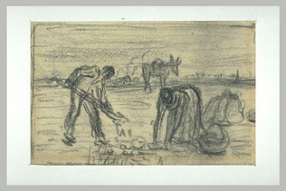 Jean-François Millet - Fond de 'La récolte des pommes de terre'