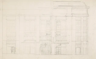 Henry Van de Velde - Premier projet pour la façade du Théâtre des Champs-Elysées