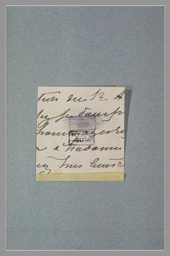 Ernest Meissonier - Note manuscrite