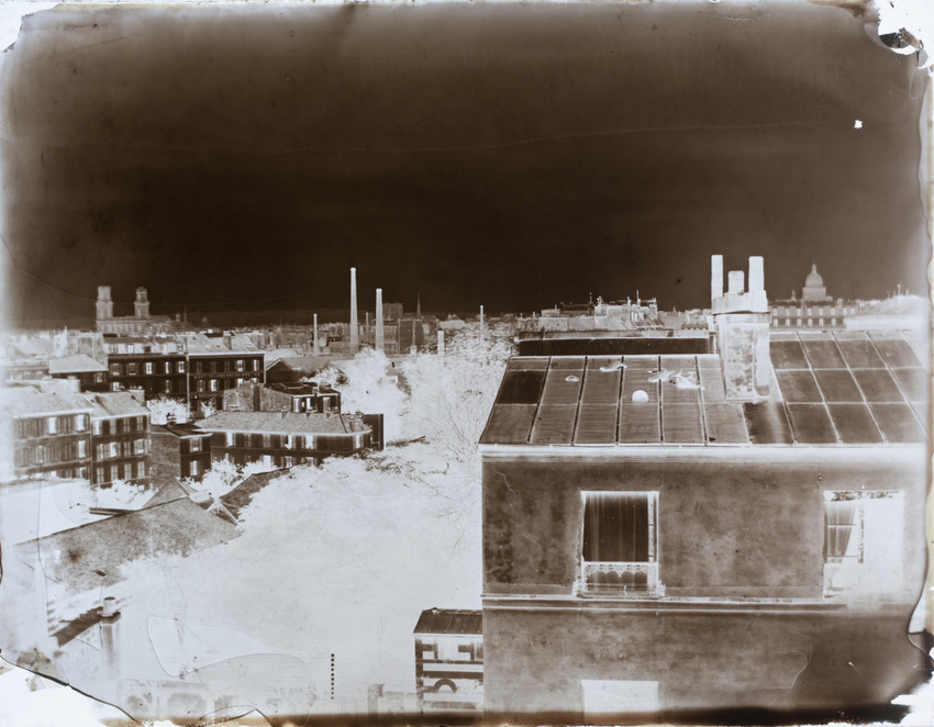 Alphonse Poitevin - Panorama de Paris, au fond au centre : Notre-Dame, à gauche ...