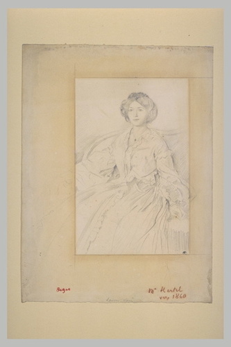 Edgar Degas - Portrait de Madame Hertel assise sur un canapé