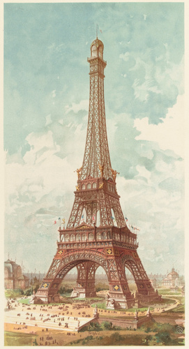 Anonyme - Projet d'habillement de la Tour Eiffel : devant chaque pied un sphinx ...