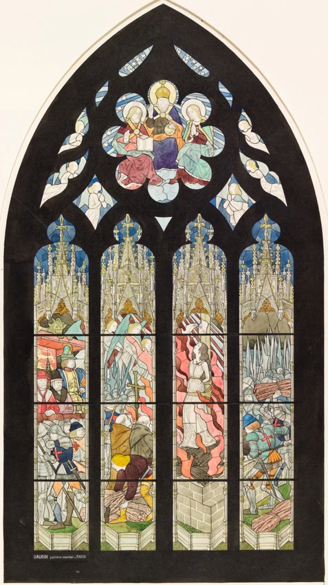Eugène Grasset - Légende de Jeanne d'Arc: Jeanne au bûcher