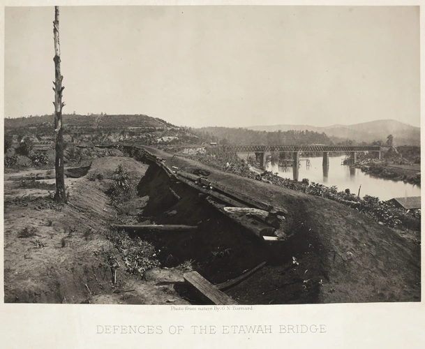 George N. Barnard - Defences of the Etawah Bridge