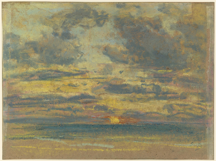 Eugène Boudin - Etude de ciel au soleil couchant