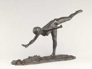 Danseuse, arabesque ouverte sur la jambe droite, bras droit à terre - Edgar Degas