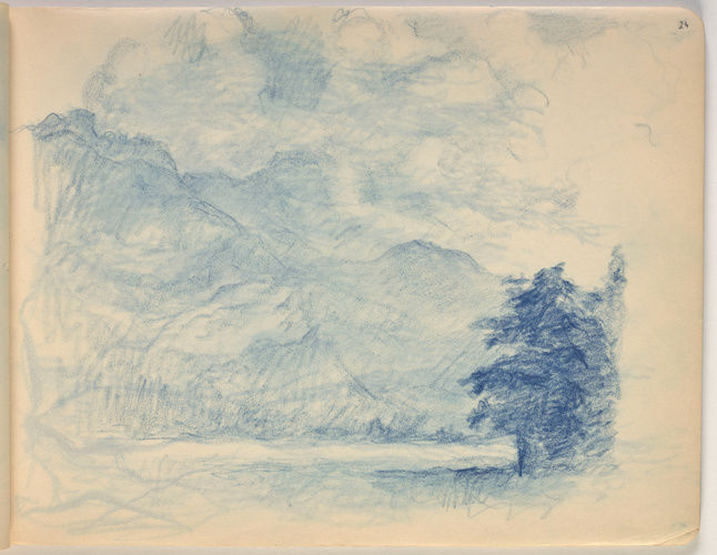 Lucien Lévy-Dhurmer - Paysage de montagnes