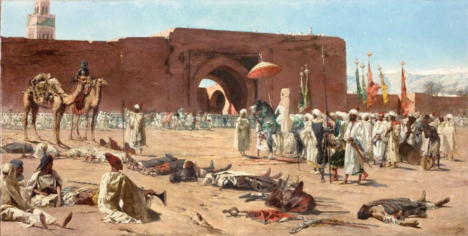 Benjamin-Constant - Les Derniers rebelles, scène d'histoire marocaine