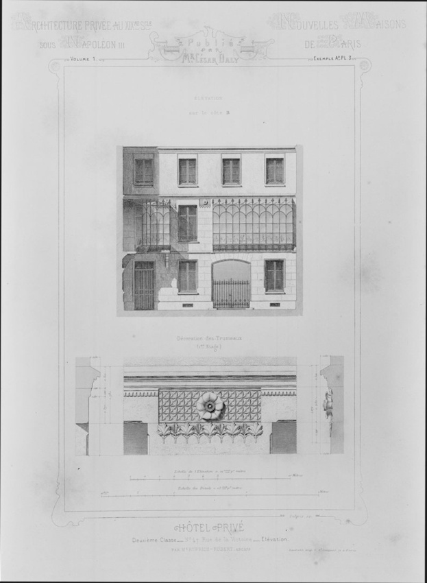 Victor Ruprich-Robert - Hôtel privé de 2ème classe, 47 rue de la Victoire, à Par...