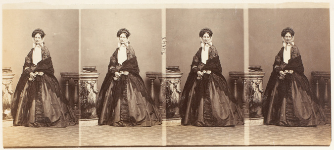 André Adolphe Eugène Disdéri - Princesse Wolkonska Benckendorff en pied, en quat...