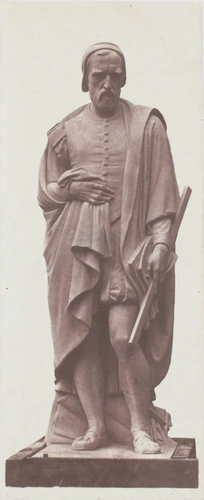 Edouard Baldus - "Chambiges", statue de Jules Droz, décor du palais du Louvre, P...