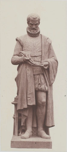 Edouard Baldus - "Paré", statue de Michel-Pascal, décor du palais du Louvre, Par...
