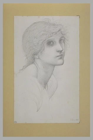 Tête de jeune femme - Edward Burne-Jones