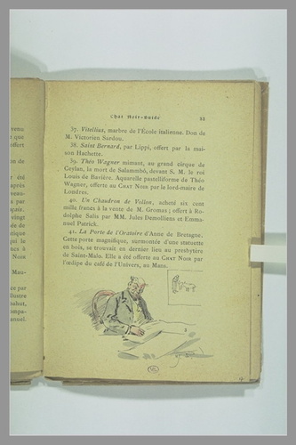 Page 33 du Chat Noir - Guide : homme devant une table et lisant un journal