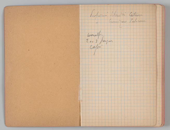 Charles-Justin Le Coeur - Carnet de notes concernant son voyage en Italie