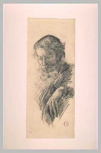 Georges Lacombe - Buste du peintre Paul Sérusier (1864-1927), en buste, de trois...