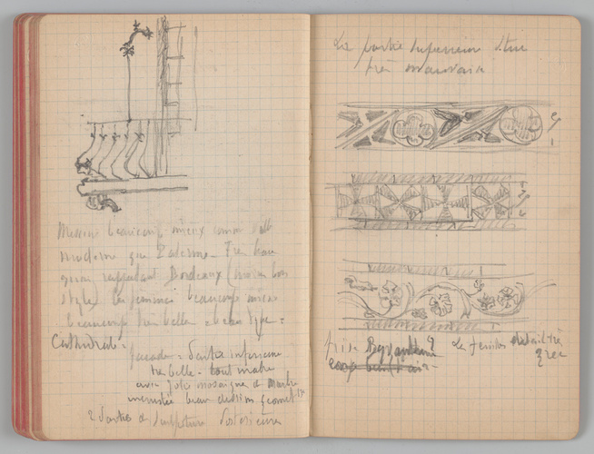 Charles-Justin Le Coeur - Carnet de notes concernant son voyage en Italie