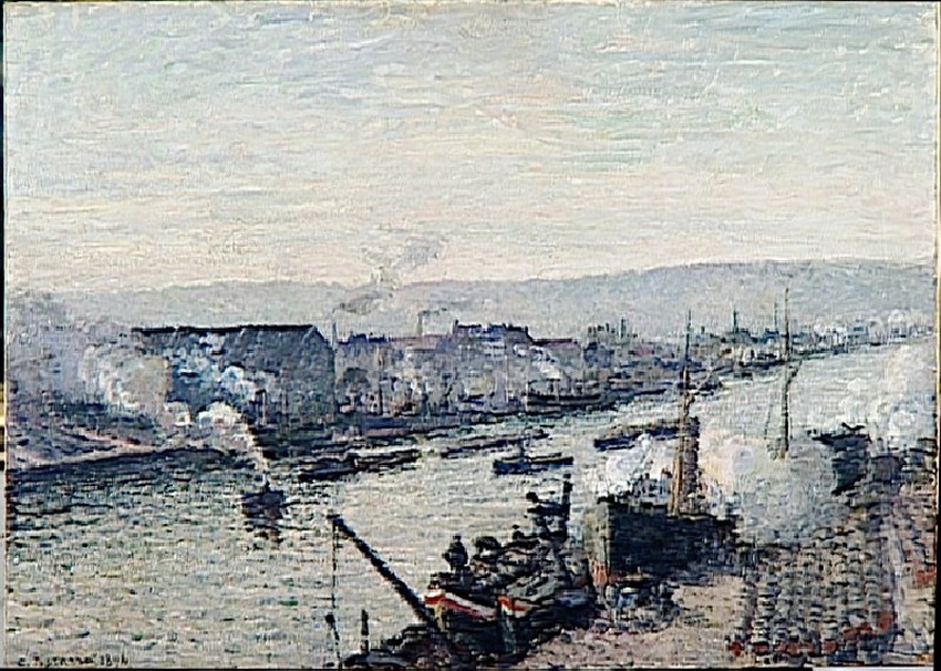 Port de Rouen, Saint-Sever - Camille Pissarro