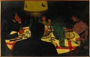 Félix Vallotton - Le Dîner, effet de lampe