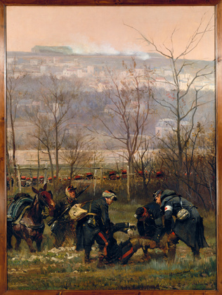 Edouard Detaille - On relève un blessé