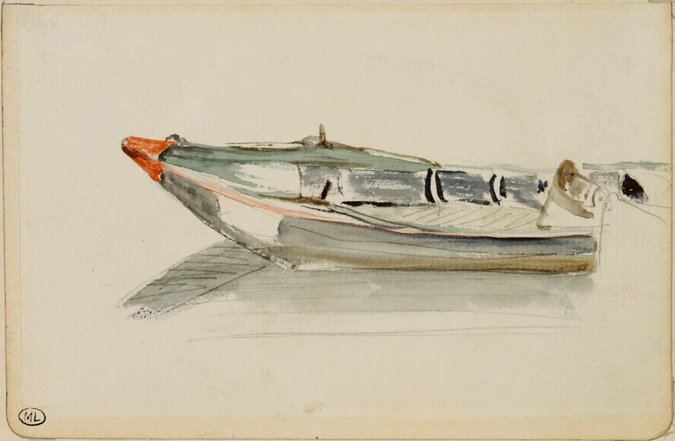 Edouard Manet - Une barque avec l'avant rouge