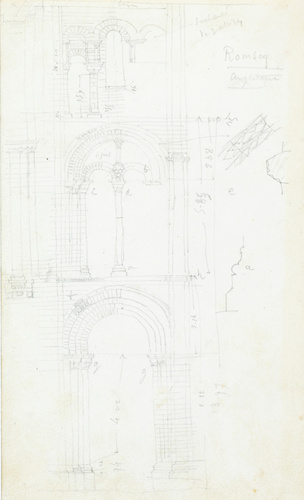 Victor Ruprich-Robert - Elévation d'une travée de la nef de l'église de Romsey