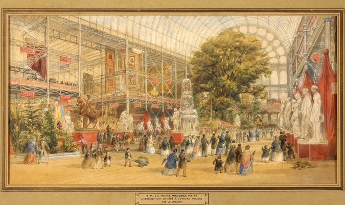 Thomas Abiel Prior - La Reine Victoria inaugurant l'Exposition universelle de 18...